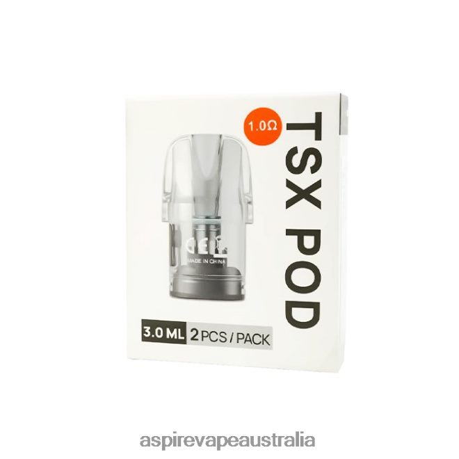 Aspire vape Australia - Aspire Tsx Pod 1.0 Ohm (3.0 Ml)/2 PCS Per Pack (Compatible With Cyber S And Cyber X) 2DFH0B234